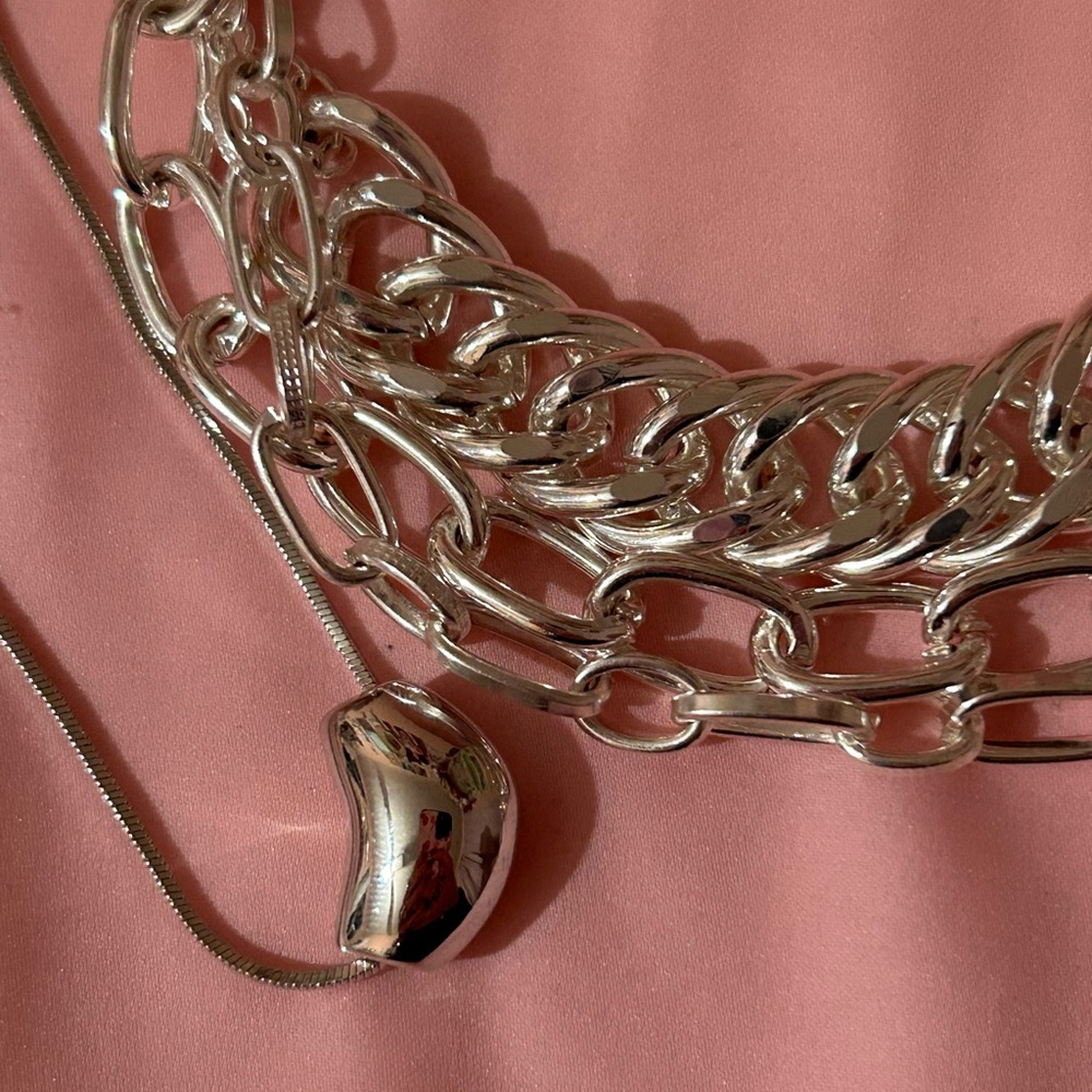 Chunky Silver Chain Necklace